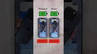 iPhone 17 vs iPhone 16 Pro Battery Drain Test #iphone17 #shorts
