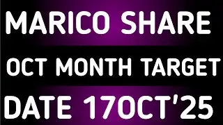 MARICO SHARE LATEST NEWS 17OCT'25/MARICO STOCK LATEST NEWS UPDATES WITH TARGET ANALYSIS 