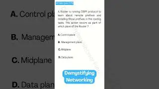 CCNA Quiz 170: SDN Planes 2   #demystifyingnetworking