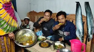 আজকে পুকুর থেকে বয়াল মাছ ধরে বোনের হাতের রান্না খেলাম 🐠🐠 #cooking #fishing #agro_of_apurbo 