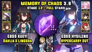 E6 Xueyi Carry & E0 Hysilens Carry W/ Cyrene (3 Stars) Memory Of Chaos 12 Honkai Star Rail 3.8