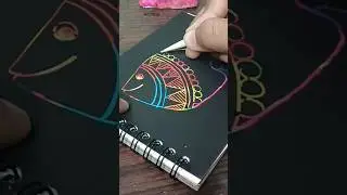 Easy Madhubani fish 🐠🐟 #art #creative #satisfying #viral #shortsfeed #trending #youtubeshorts