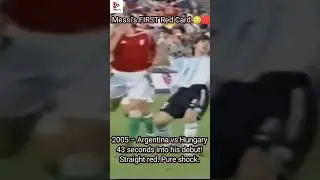 Messi&rsquo;s First Red Card Ever 😳🟥 2005 Argentina Debut #LionelMessi #Messi2005 #Footballshorts #soccer