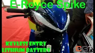 Green Vehicle Expo 2021 - E-Royce's electric scooter Spike features & walk-around video @ BIEC, BLR