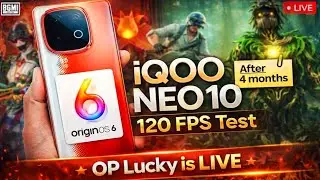 iQOO NEO 10 4.2 UPDATE 😳 120 FPS TEST AFTER ORIGINOS 6 🔥 #bgmilive#iqooneo10 #120fps #pubglive