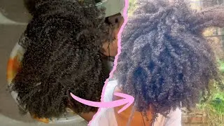 No Product - Type 4 Wash Day Results | Next Morning Afro on Natural Hair