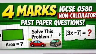 4 Marks Cambridge IGCSE Maths 0580 Non-Calculator | Missing Angles| Past Paper