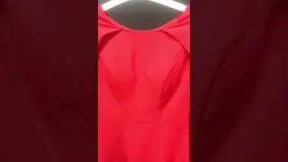 Шикарное красное платье до колен с оригинальными рукавми