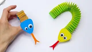 How to make paper snake 🐍//paper ka snake 🐍 kaise banaye//Easy origami paper snake 🐍// paper snake