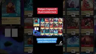 Lorcana TCG: Ratigan Cogsworth Rush Control Deck List #lorcanatcg #cardgamestv1