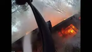 Aggressive interior attack on single story house fire