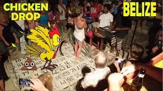 The INFAMOUS ** CHICKEN DROP ** Wahoo's Lounge San Pedro - BELIZE 2017