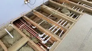 First fix plumbing and squeaky chipboard flooring