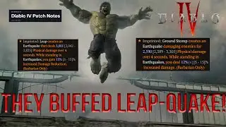 THEY BUFFED LEAP QUAKE! - DIABLO IV Patch  1.0.3