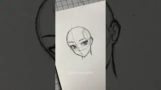 How to draw anime girl head #tutorial #howtodraw #illustration