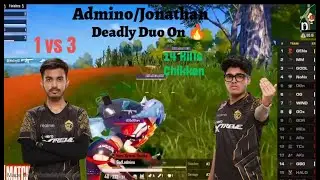 Jonathan & Admino deadly duo on 🔥 Back to back Clutches by Admino ☠️ Best team GODLike best Gameplay