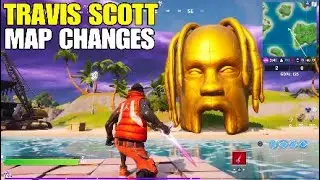 Fortnite Travis scott map changes.Stage Being built - Travis scott Heads
