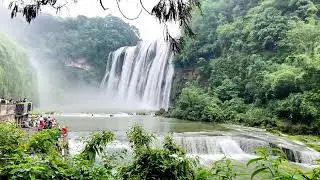 4K,Huangguoshu Waterfall,Aerial footage,Ultra HD Landscape Video - Relaxing Music