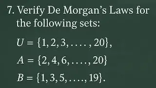 Class 9 | Review Exercise 3 | Q7 De Morgan&rsquo;s Laws | Sets and Functions | Urdu & English Medium