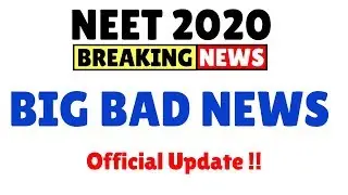 NEET 2020 new exam date / Official update from NTA & MHRD / NEET 2020 Latest news