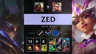 Zed Mid vs Qiyana - EUW Diamond Patch 25.12