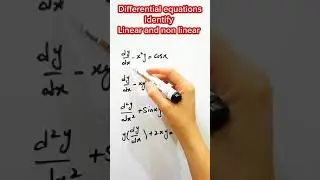 linear and non linear differential equations #youtubeshorts #shorts