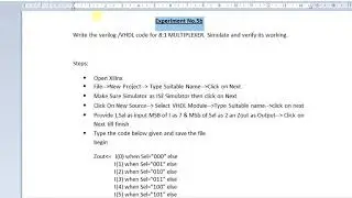 Write the verilog /VHDL code for 8:1 MULTIPLEXER. Simulate and 
verify its working.