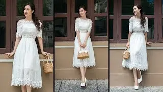 Đầm Pentas Trắng - Hậu trường chụp ảnh