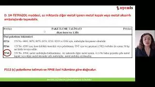 ADR Paketleme Talimatları İle İlgili Sorular