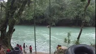 Giant River Swing - Semuc Champey Cave Tour