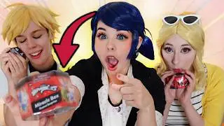 Cosplayers open Miraculous Ladybug toys!