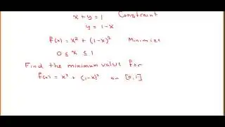 Basic Optimization Application: Minimize the sum of squares.