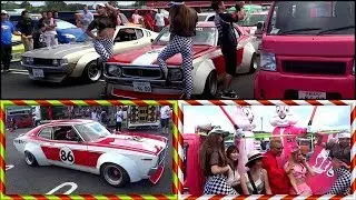 ✠ 車紹介　🐰86🐰 ハロスペ軍団様　 NJCF IN KANTO 2018 ノースジャパンカスタムフェスティバル IN 関東　Kei-car　ブタケツローレル　セリカLB 🗾