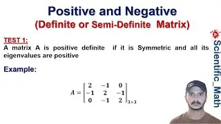 Test 1 Positive and Negative Definite or Semi Definite Matrix With Example