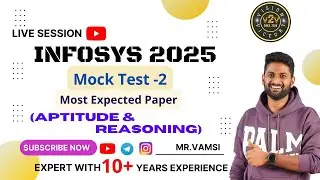 Пробный тест INFOSYS 2025 - 2 | Наиболее ожидаемые вопросы по способностям и логическому мышлению...
