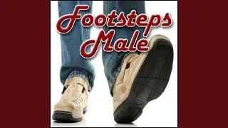 Footsteps, Concrete - Male Leather Sole: Scuff Stone, Pavement, Concrete & Cement Footsteps,...