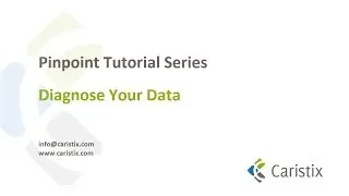 Pinpoint Tutorial - Diagnose Your Data