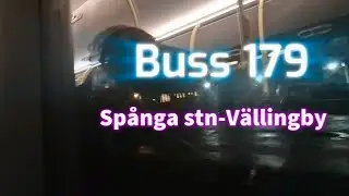 🚍Linje 179  Spånga station-Vällingby | Stockholm, Sweden🇸🇪
