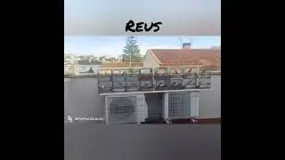 En la terraza con los canarios.