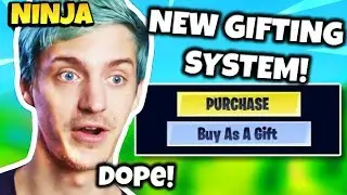 NINJA REACTS TO *NEW* GIFTING SYSTEM | Fortnite Daily Funny Moments Ep.222