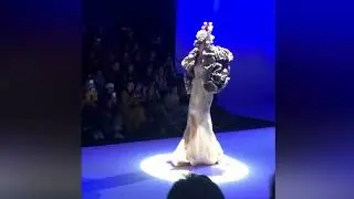 Model FALLS TWICE during Sheguang Hu 2018 Wuhan Fashion Show &ndash; several angles of view