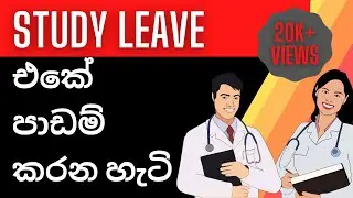 How to work in the STUDY LEAVE (Study tips in Sinhala) 2020