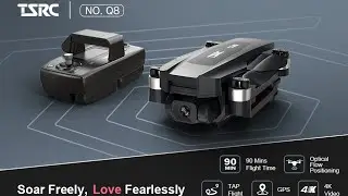 TENSSENX Foldable GPS Drone with 4K UHD Camera for Adults Beginner, TSRC Q8 FPV RC Quadcopter