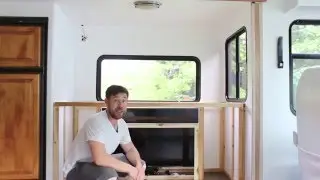 TV Lift in Action Inside RV