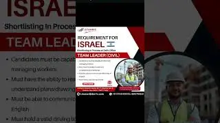 urgent recruitment for israel intrested candidates contact karen dynamic staff service office delhi