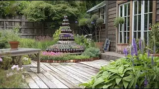 Rustic Farmhouse Backyard Garden Design with Budget-Friendly Upcycled Ideas
