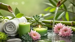 Deep Sleep Relaxing Music 🌿 Bamboo Water Sounds, Nature Ambience for Stress Relief and Calm Mind#