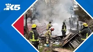 Wood-stove mishap sparks house fire north of Tenino; homeowner displaced