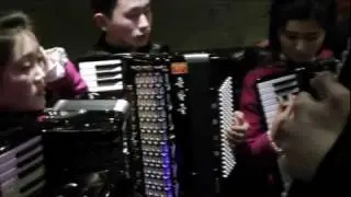 North Korean Accordeon Players in Kirkenes