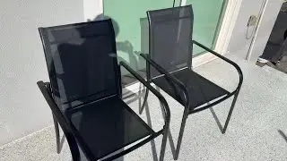 Stabrech Set of 6 Outdoor Patio Dining Chairs &ndash; Lightweight Stackable Garden Chairs